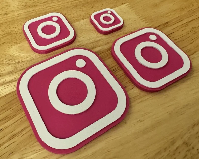 Nam châm tủ lạnh Logo Instagram (Đa màu, Dễ lắp ráp) | Trang trí bảng, tủ đồ, góc làm việc - Image 1