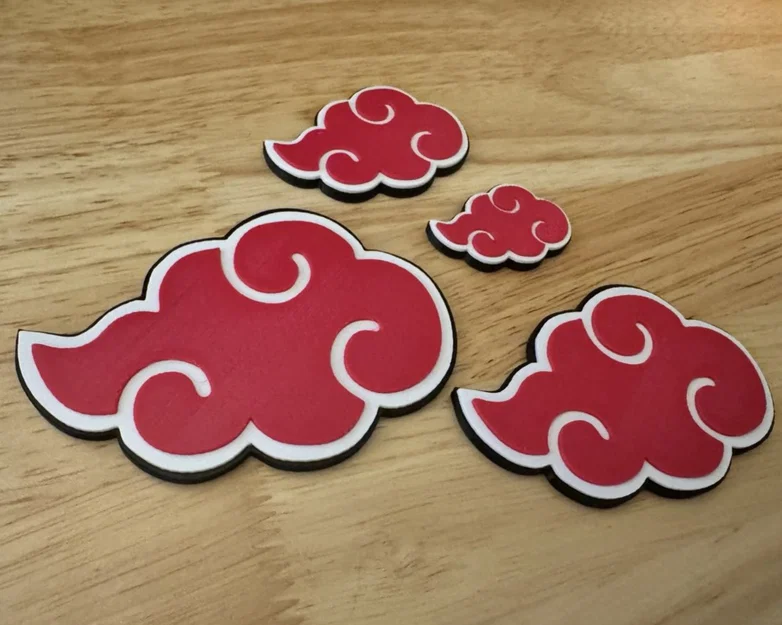 Nam Châm Tủ Lạnh Hình Đám Mây Akatsuki (Naruto) - Đa Màu, Dễ Dàng In 3D - Image 1