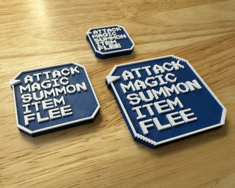 Nam châm tủ lạnh Menu RPG 8-Bit (Final Fantasy) - In đa màu, thay đổi linh hoạt - Image 1