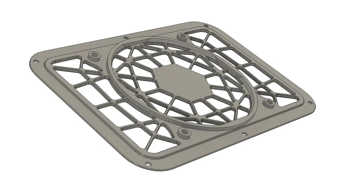 Nắp quạt 120mm kiểu mạng nhện giảm ồn cho Qidi Plus4 - Image 1