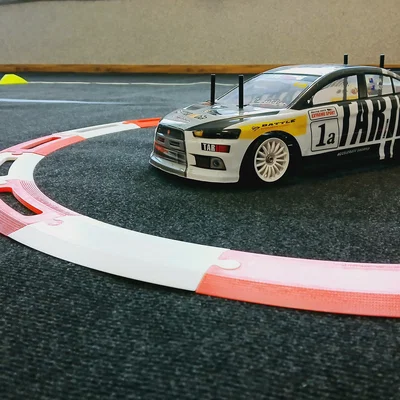 Bộ dải phân cách đường đua RC Drift 1:10 tự in 3D