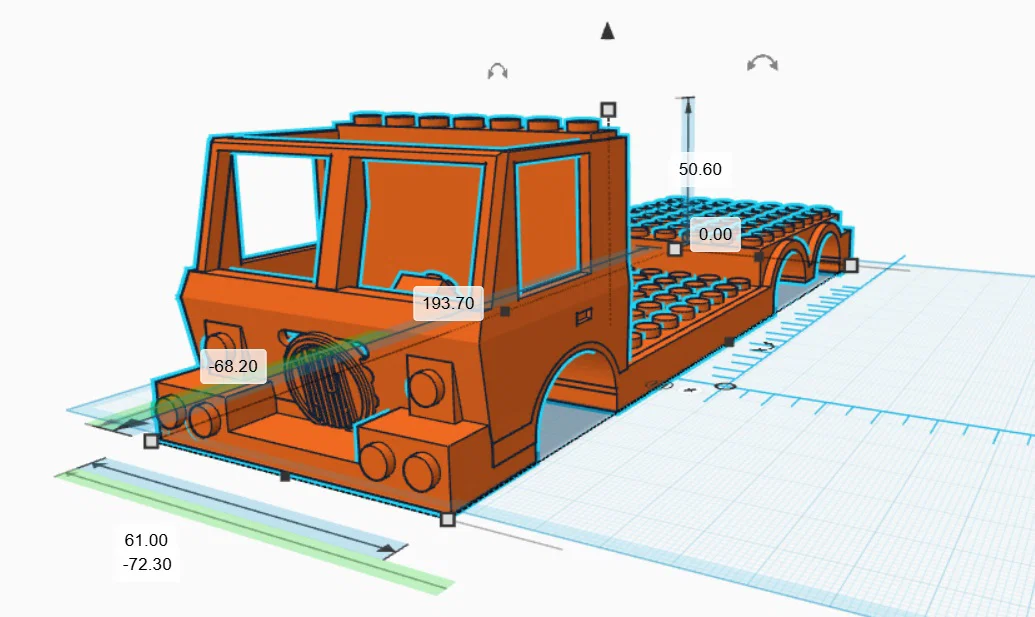 Mô hình khung xe cứu hỏa Tatra 6x6 tương thích LEGO để in 3D - Image 2