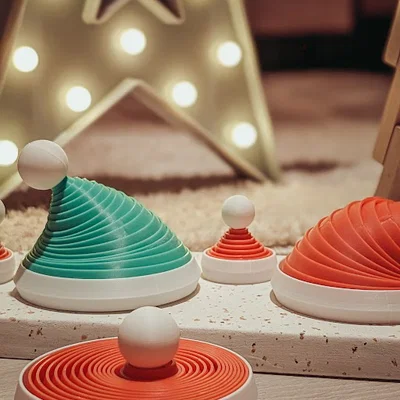 Mũ ông già Noel 3D xếp gọn (Big Collapsible Fidget Santa's Hat)