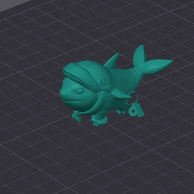 Mô hình 3D Jeff The Shark trong trang phục cá heo Marvel Rivals