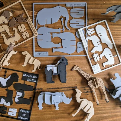 Wildlife Kit Card - Bộ mô hình các loài động vật hoang dã