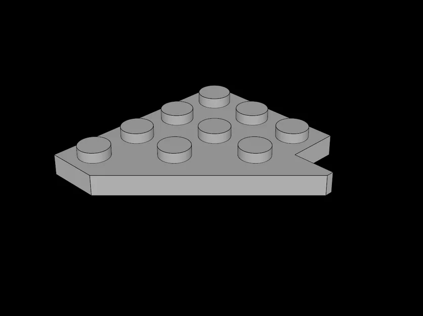 Mô hình mảnh ghép cánh trái 4x4 tương thích Lego (3936.dat) - Image 1