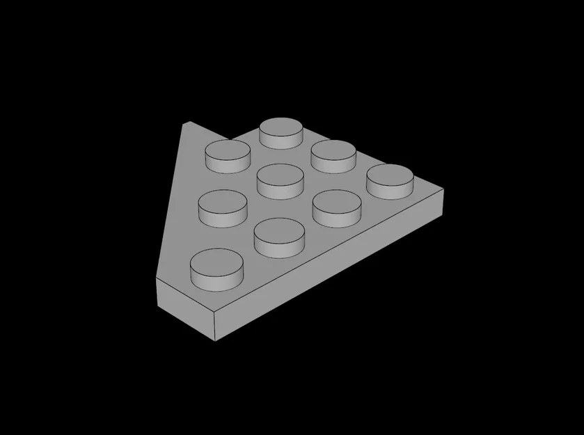 Mảnh ghép cánh máy bay 4x4 tương thích hệ thống Lego (In 3D) - Image 1