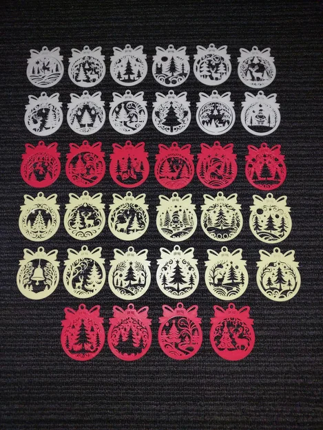 Bộ 34 mẫu vật phẩm trang trí Giáng sinh 3D (Christmas Ornaments) - Image 1