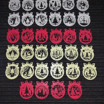 Bộ 34 mẫu vật phẩm trang trí Giáng sinh 3D (Christmas Ornaments)