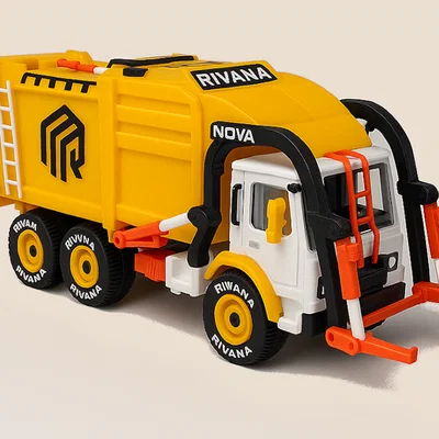 Mô hình xe rác tự đổ thùng trước (Bản cơ bản)