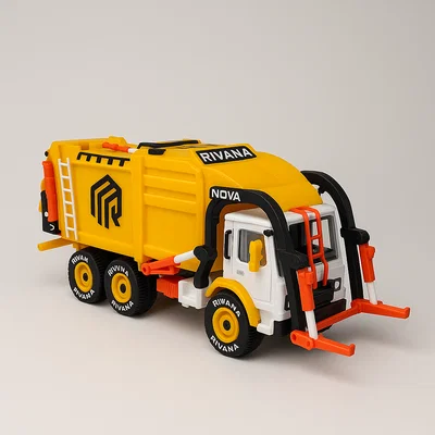 Mô hình xe rác tự đổ thùng trước (Bản cơ bản)