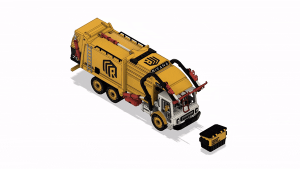 Mô hình xe rác tự đổ thùng trước (Bản cơ bản) - Image 6