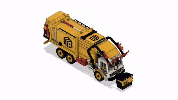 Mô hình xe rác tự đổ thùng trước (Bản cơ bản) - Image 7