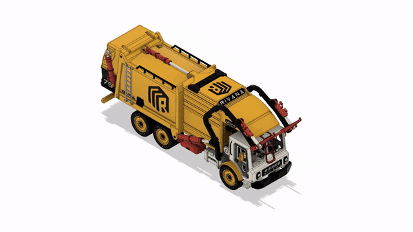 Mô hình xe rác tự đổ thùng trước (Bản cơ bản) - Image 8