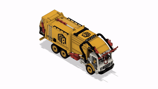 Mô hình xe rác tự đổ thùng trước (Bản cơ bản) - Image 10