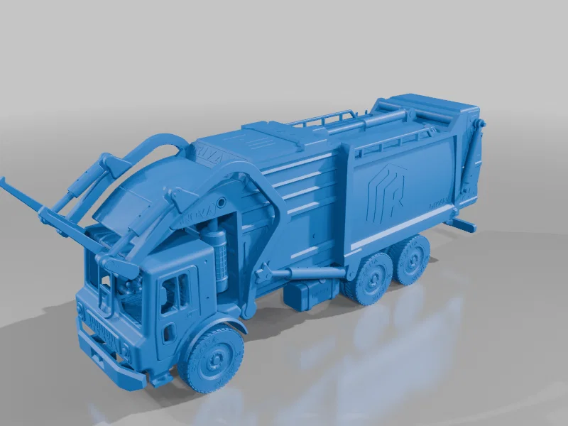 Mô hình xe rác tự đổ thùng trước (Bản cơ bản) - Image 11