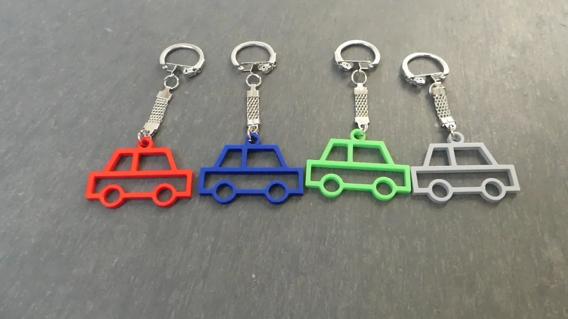 Móc Khóa 2D – Hình Xe Hơi (Dạng Outline) - Image 1