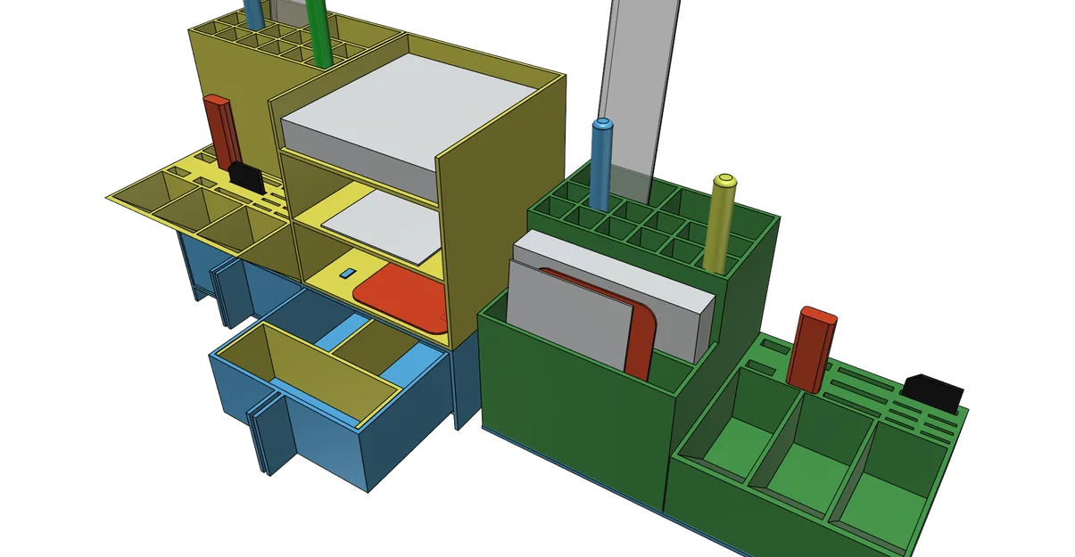 Bộ khay đựng đồ dùng bàn làm việc đa năng, in 3D dễ dàng không cần support - Image 2