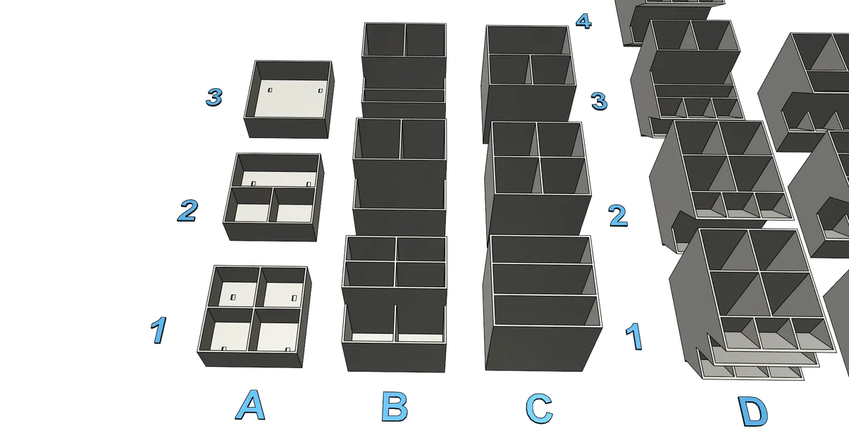 Bộ khay đựng đồ dùng bàn làm việc đa năng, in 3D dễ dàng không cần support - Image 4