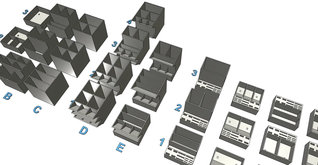 Bộ khay đựng đồ dùng bàn làm việc đa năng, in 3D dễ dàng không cần support - Image 5