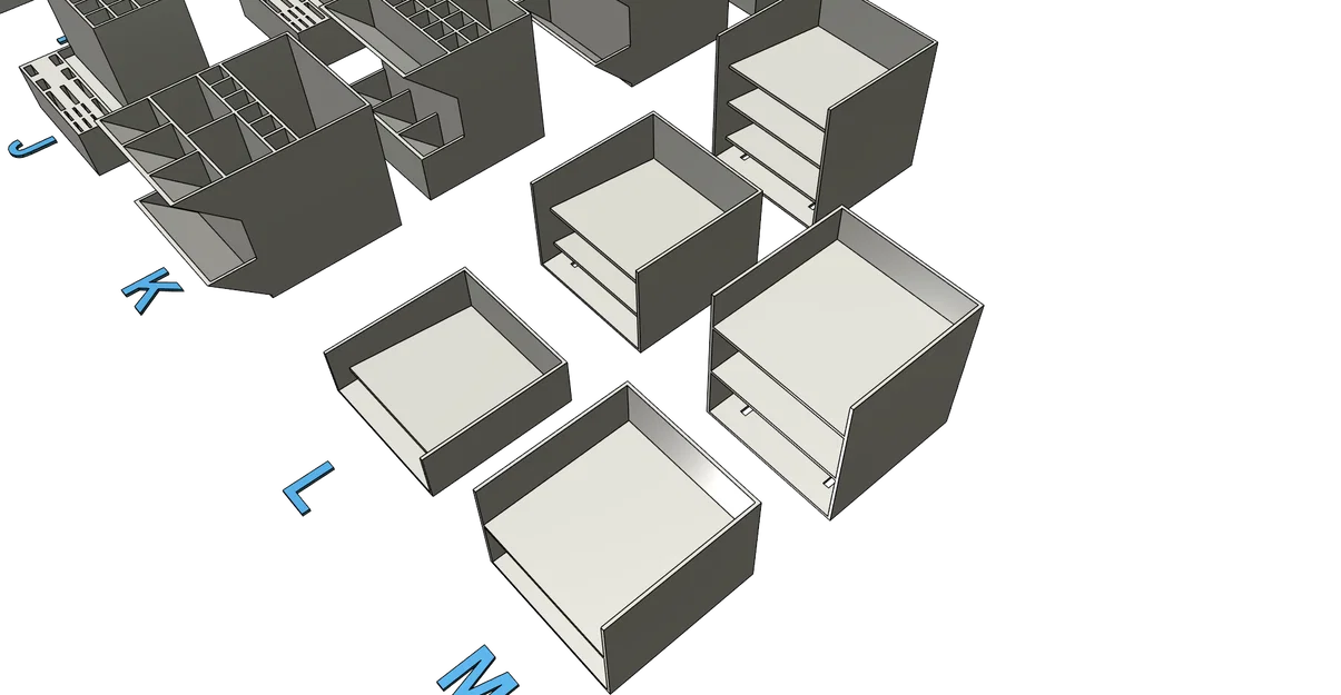 Bộ khay đựng đồ dùng bàn làm việc đa năng, in 3D dễ dàng không cần support - Image 8