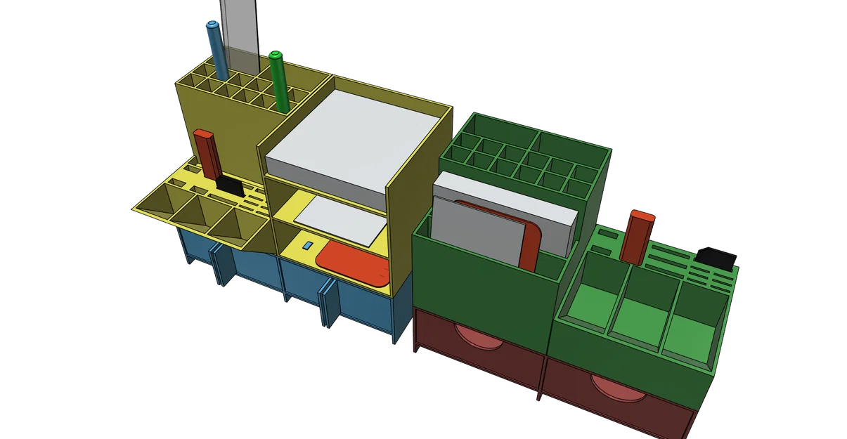 Bộ khay đựng đồ dùng bàn làm việc đa năng, in 3D dễ dàng không cần support - Image 12