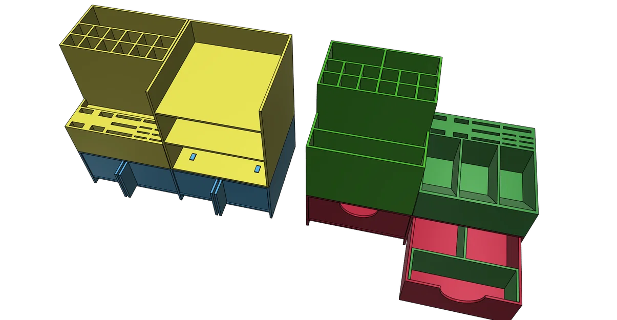 Bộ khay đựng đồ dùng bàn làm việc đa năng, in 3D dễ dàng không cần support - Image 14