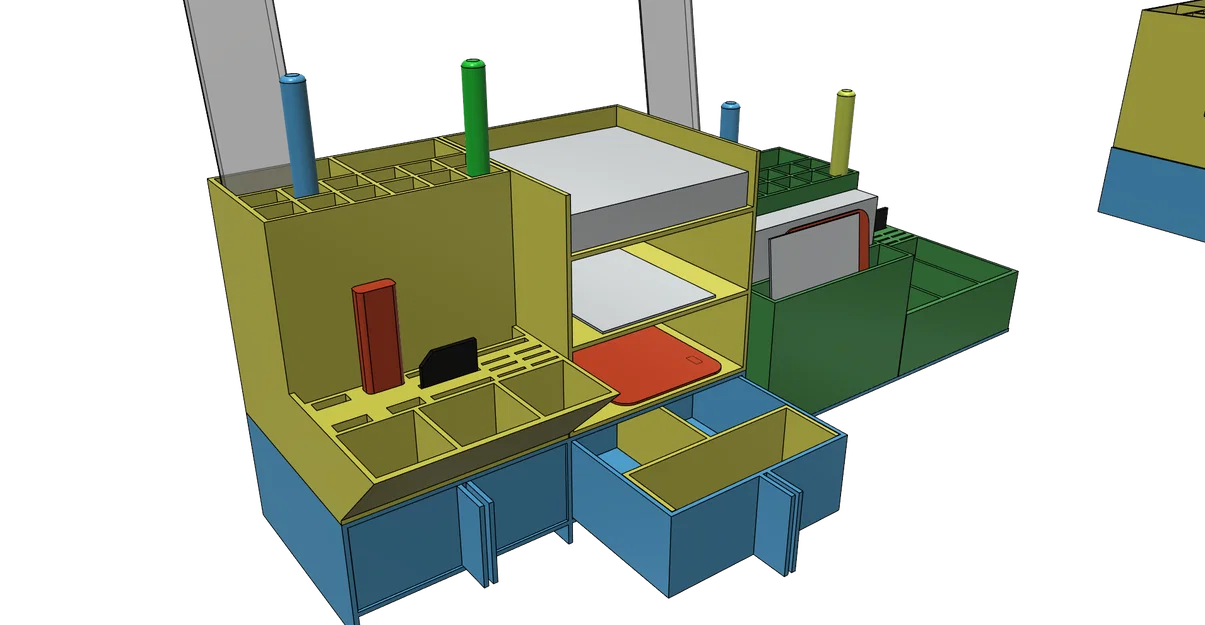 Bộ khay đựng đồ dùng bàn làm việc đa năng, in 3D dễ dàng không cần support - Image 17
