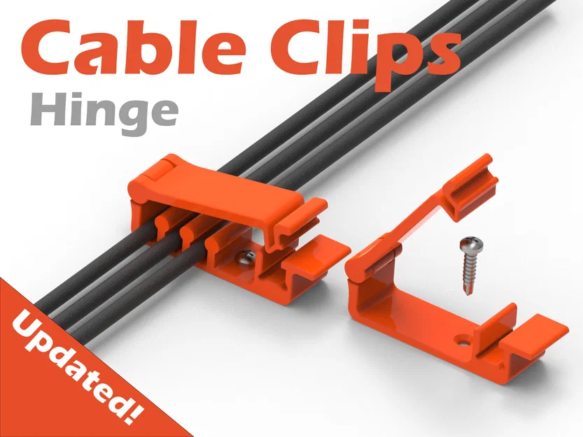 Bộ Kẹp Dây Cáp Có Bản Lề (Cable Clips Hinge) - Tự In 3D - Image 1