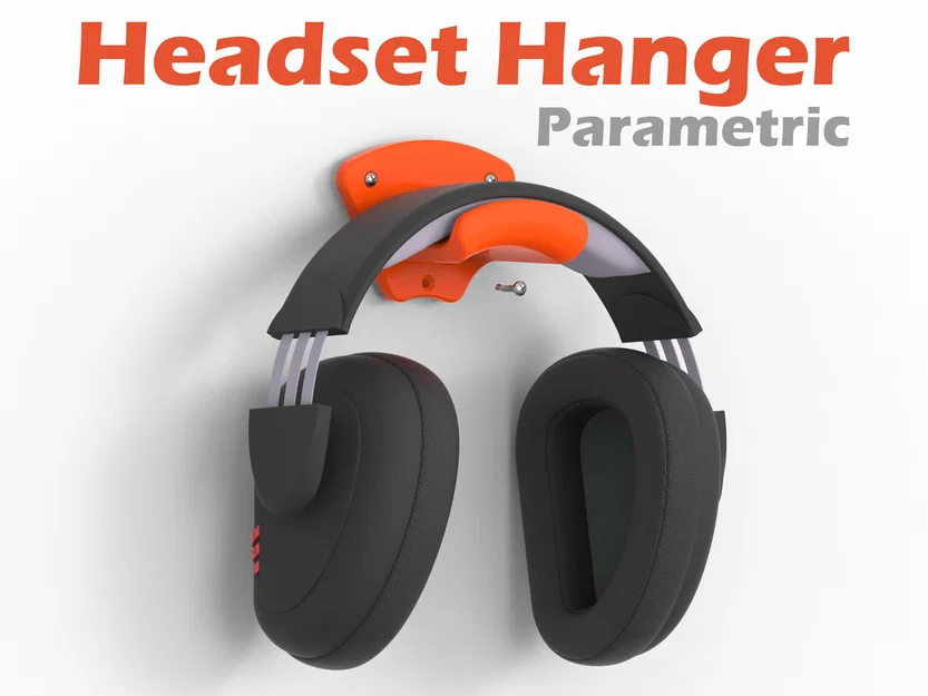 Giá treo tai nghe gắn tường (Headset Wall Mount) in 3D gọn gàng - Image 1
