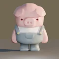 Mô hình chú heo đáng yêu (Pig) trang trí bàn làm việc siêu dễ thương - Thumbnail 1