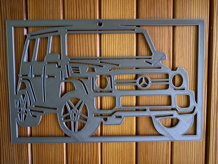 Mô hình tranh treo tường 2D Mercedes-G (3D Printed Wall Art) - Image 1