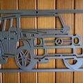 Mô hình tranh treo tường 2D Mercedes-G (3D Printed Wall Art) - Thumbnail 1