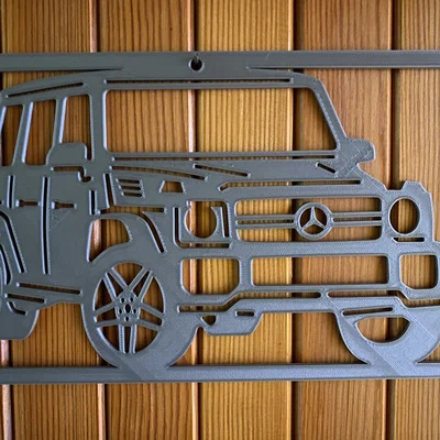 Mô hình tranh treo tường 2D Mercedes-G (3D Printed Wall Art)