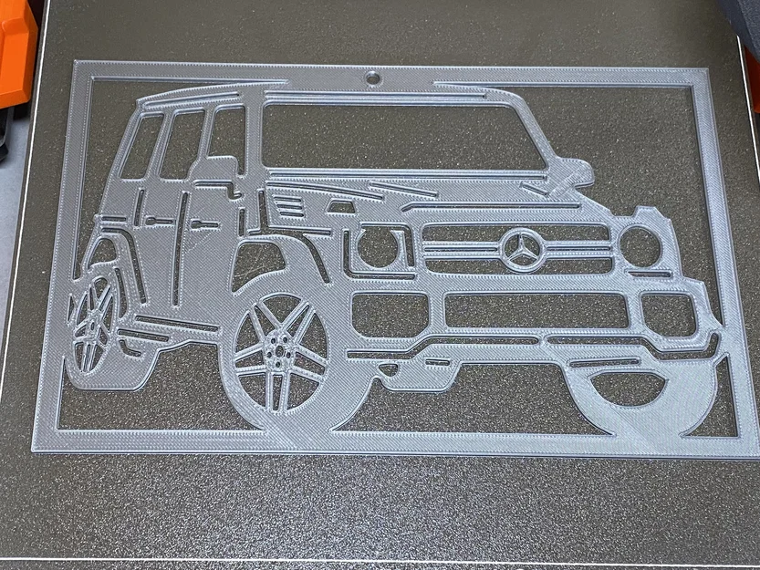 Mô hình tranh treo tường 2D Mercedes-G (3D Printed Wall Art) - Image 2