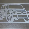 Mô hình tranh treo tường 2D Mercedes-G (3D Printed Wall Art) - Thumbnail 2