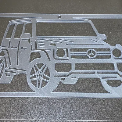 Mô hình tranh treo tường 2D Mercedes-G (3D Printed Wall Art)
