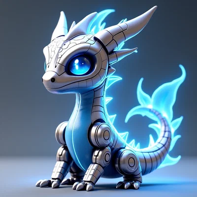 Mô hình rồng con Metal Dragon in 3D đẹp mắt để bàn
