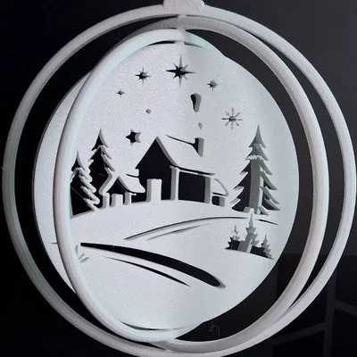 Mẫu in 3D trang trí Giáng sinh xoay chủ đề Winterland độc đáo