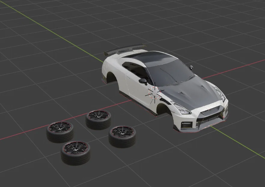 Mô hình Nissan GT-R độ chi tiết cao (High-Poly) - Image 1