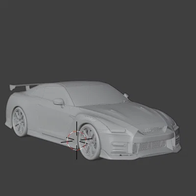 Mô hình Nissan GT-R độ chi tiết cao (High-Poly)