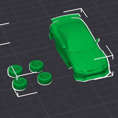 Mô hình Nissan GT-R độ chi tiết cao (High-Poly)