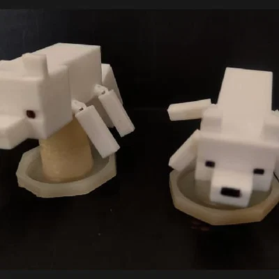 Cáo tuyết Minecraft khớp cử động (Articulated Arctic Fox)