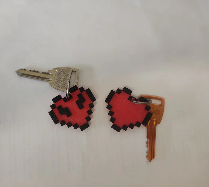 Móc khóa trái tim Minecraft - Phụ kiện độc đáo cho game thủ - Image 1