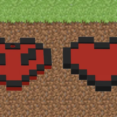 Móc khóa trái tim Minecraft - Phụ kiện độc đáo cho game thủ