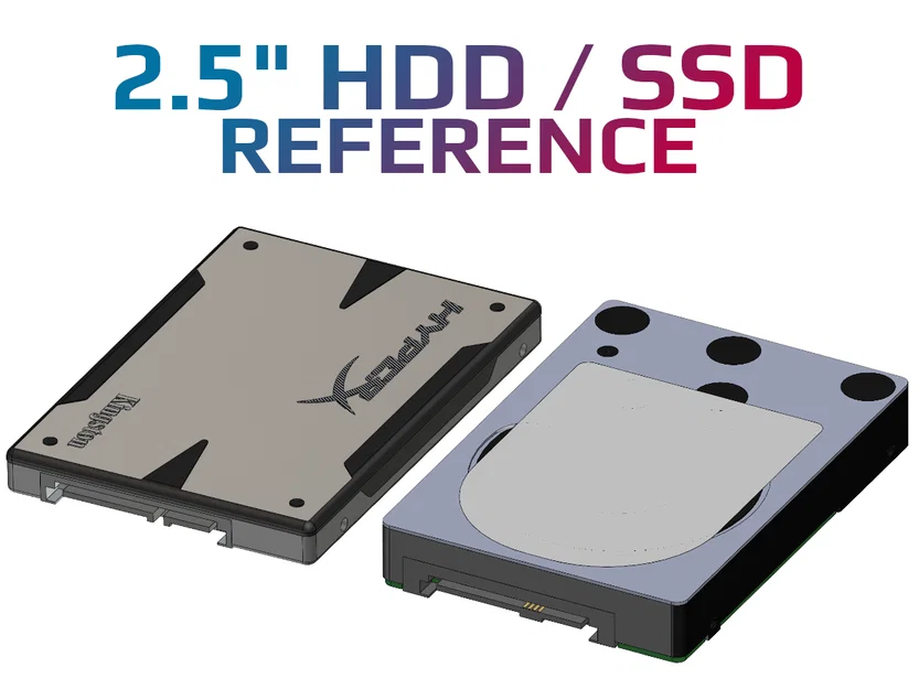 Mô hình 3D tham chiếu ổ cứng HDD/SSD 2.5 inch chuẩn xác - Image 1