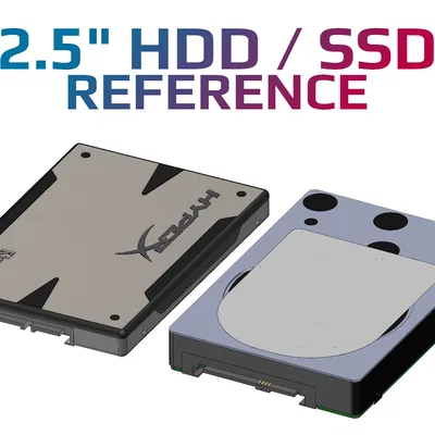 Mô hình 3D tham chiếu ổ cứng HDD/SSD 2.5 inch chuẩn xác