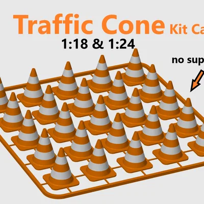 Bộ mô hình cọc tiêu giao thông dạng thẻ (hỗ trợ MMU & đổi màu) tỉ lệ 1:24 và 1:18