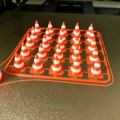 Bộ mô hình cọc tiêu giao thông dạng thẻ (hỗ trợ MMU & đổi màu) tỉ lệ 1:24 và 1:18