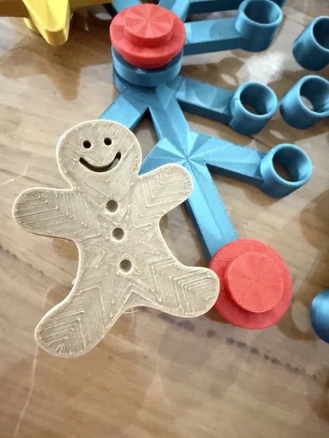 Mẫu in 3D chú bánh gừng trang trí vòng hoa Lego - Image 1